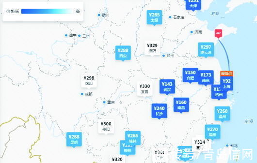 航空公司|1张火车票可抵3张机票 青岛飞上海只需92元