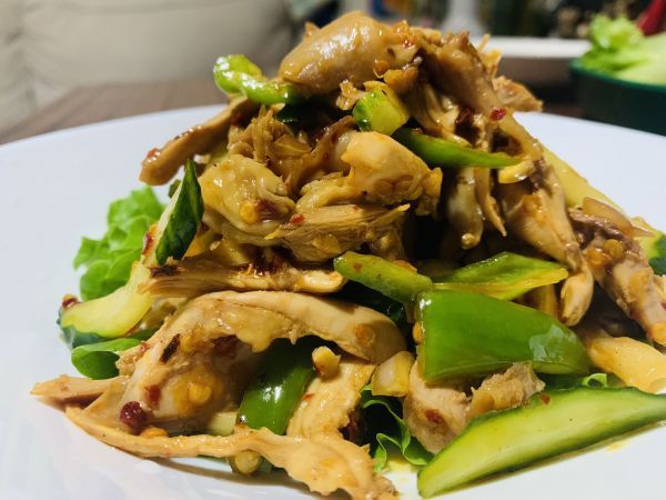 圆葱丁|夏季清凉下酒菜手撕鸡腿