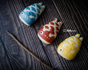 新年幸运锦鲤馒头：仿日本鲤鱼旗