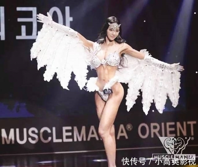 甜美|韩国新晋健美模特，长相甜美，好一个肌肉芭比