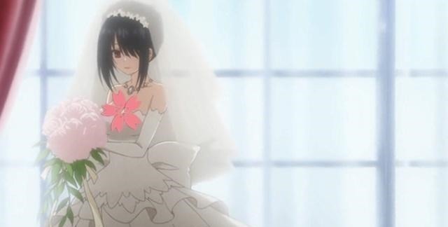 高坂京介|动漫中美少女穿上婚纱的场景,狂三也穿过婚纱,但可惜新郎不是我