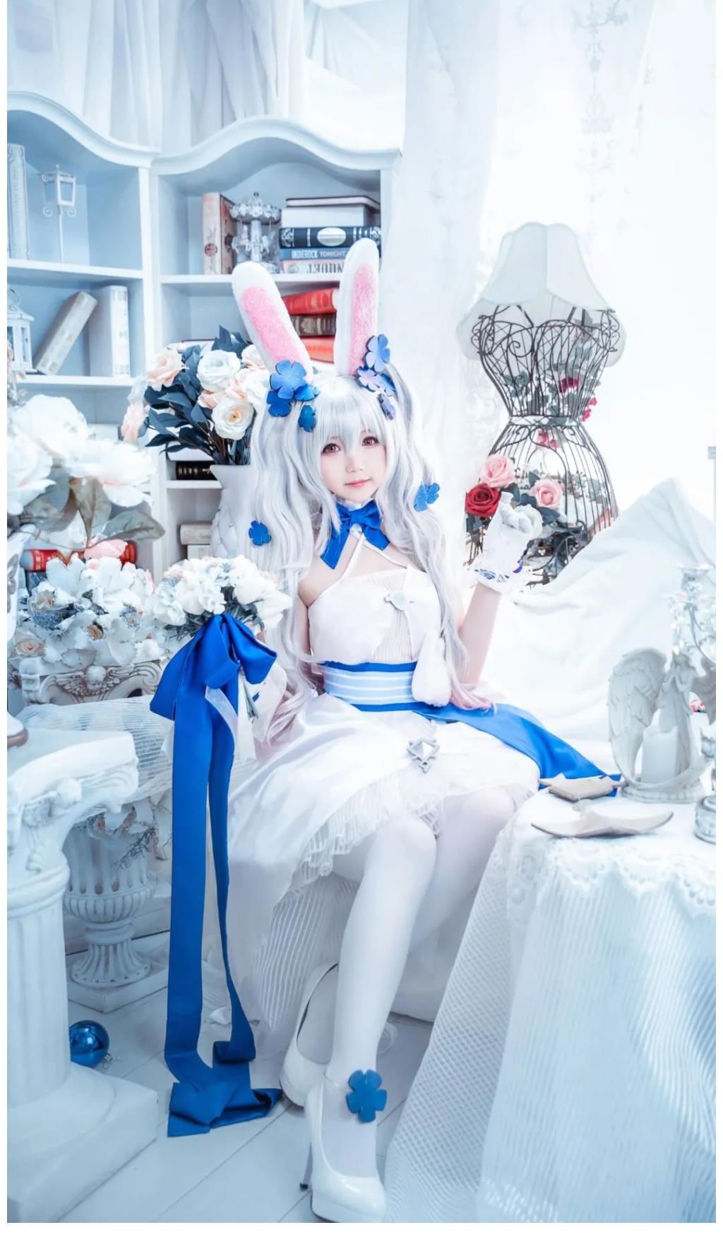 碧蓝航线|cos：碧蓝航线萌妹拉菲的白兔与誓约cos正片@雪晴