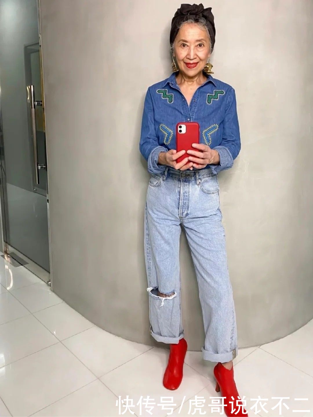 年纪|上了年纪的女人，学日本奶奶这样穿，“不露腿”也比小姑娘更抢眼