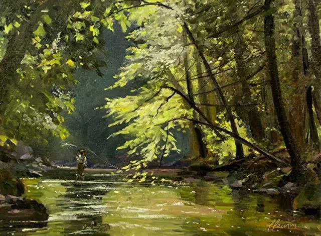 油画#加拿大画家Lili Anne Laurin的风景油画,在形色光影中倾洒出绝美风景