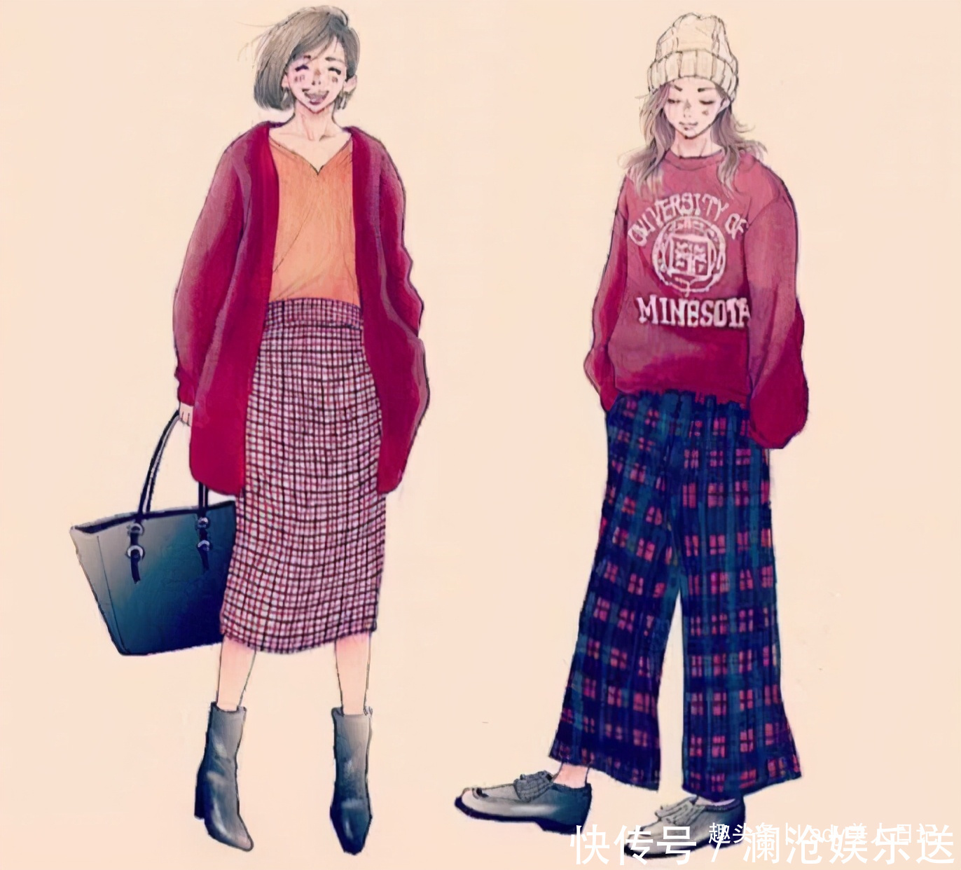 又被日本“手绘穿搭”惊到，从配色到搭配，怎么如此好看和时髦