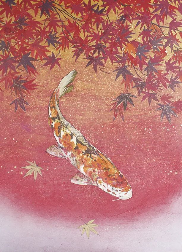 画家#这位日本画家的画有一种静谧的精致感,唤起一种沉思、空灵的感觉