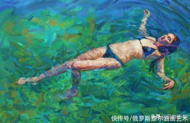 emrich|沉浸在海水里的女性，美到窒息的油画作品，是不是惊到你