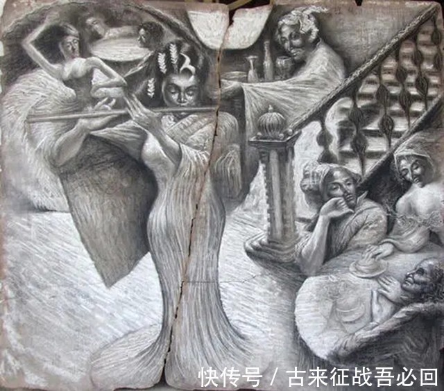 画作#“疯子画家”瘫痪后用左手画画，年近70岁收废品，称一生愧对儿子