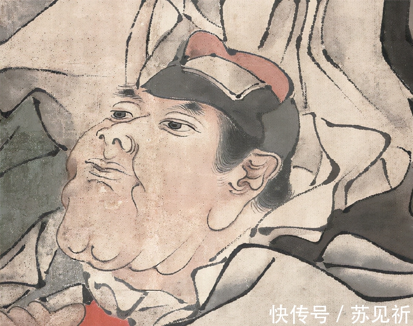 人物图$任伯年《人物图》欣赏:笔墨夸张生动,属于国画大师的代表人物