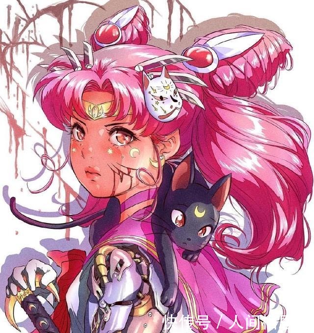 a2892|外国画师绘制机械风《美少女战士》,朋克感提升,难道需要充电