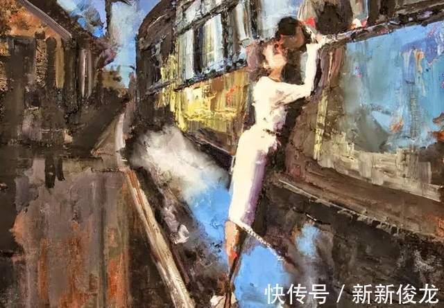 画家@她以生动、动感和现代的笔触,描绘画面