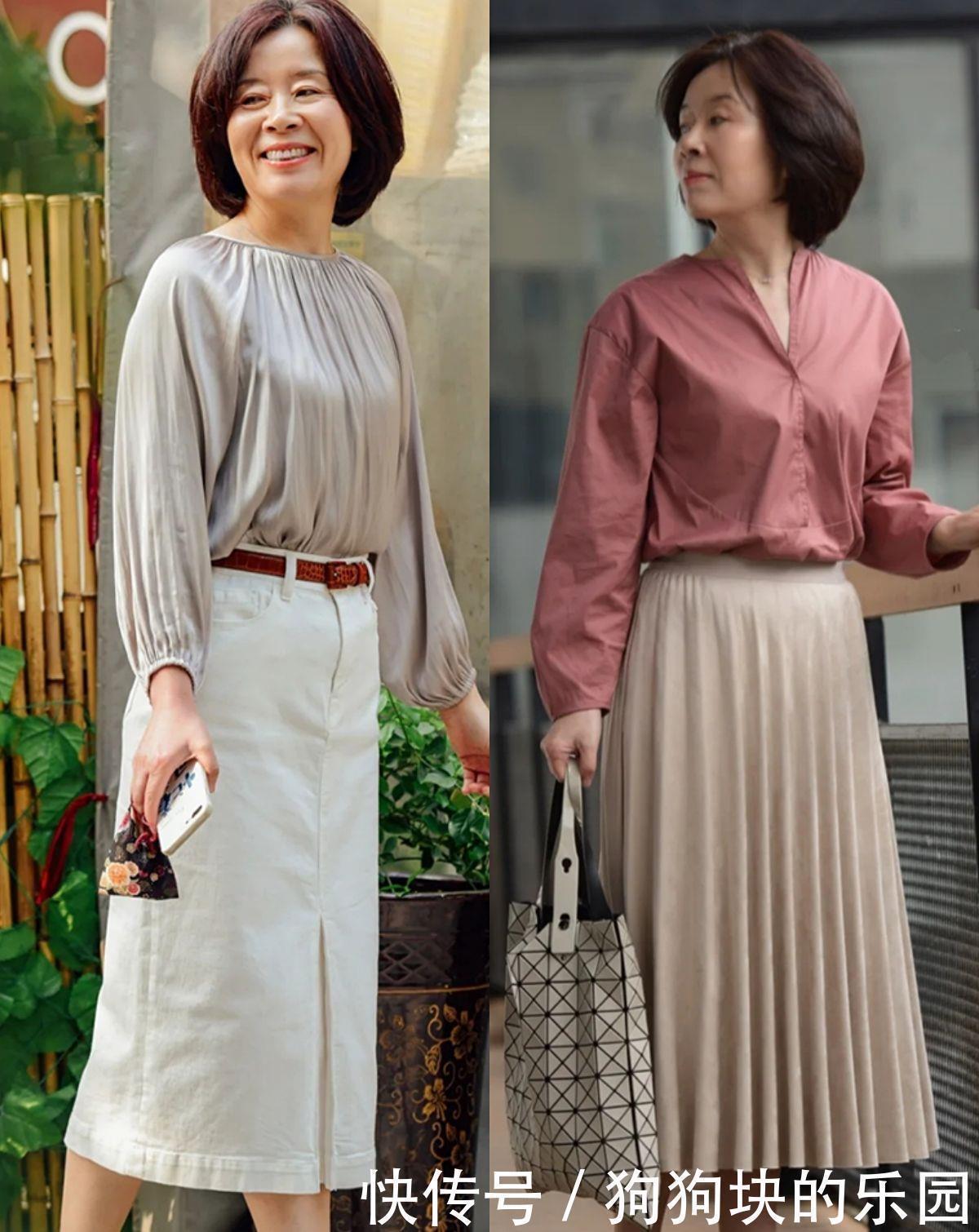 博主 女人年过50会打扮才优雅,这位博主的裙装搭配,简约舒适显气质