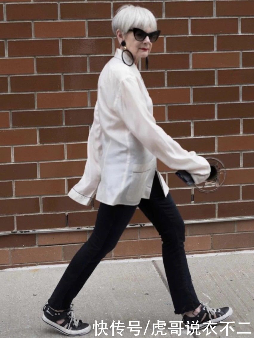 奶奶|年过六十摩登不减,这位67岁奶奶才是真正的时髦精,美得优雅自信