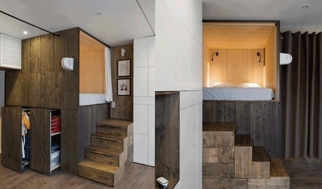 实用|90后男主坚持把卧室抬高至半空,35㎡家储物空间翻倍,太实用