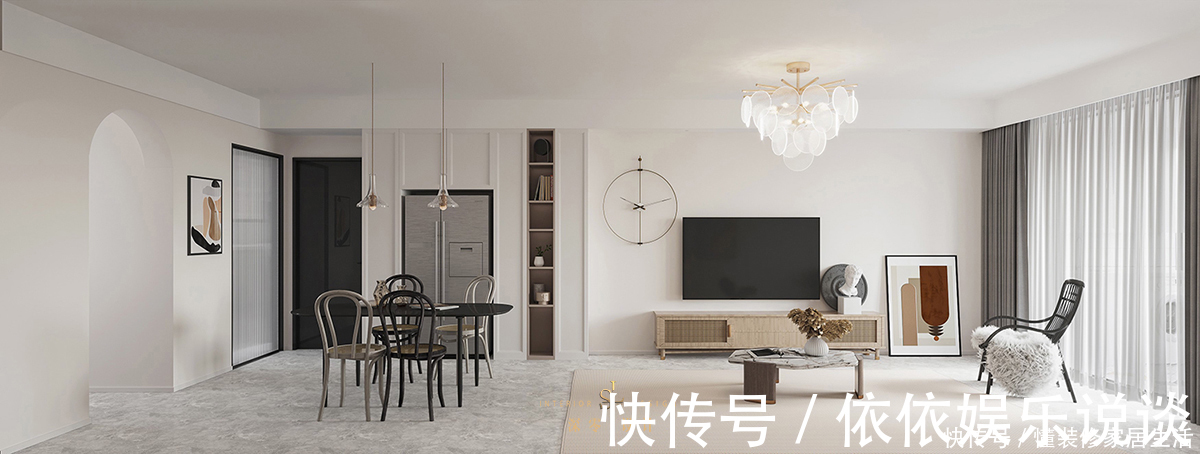 空间|99㎡装修坚持做一体化,该有功能区一个没少,空间反倒更敞亮了