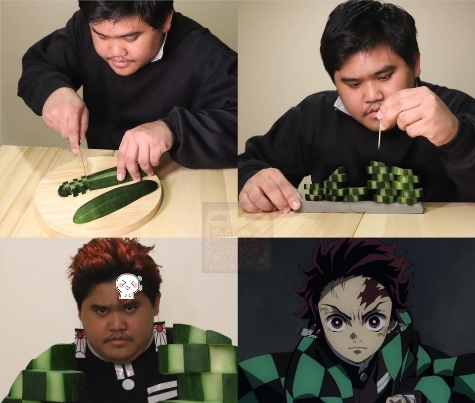 小哥|当泰国小哥盯上鬼灭之刃,炭治郎、大哥被玩坏!祢豆子看了想动手