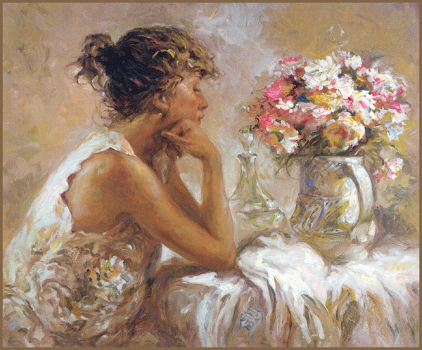 西班牙!千人一面的现代型美女;西班牙画家Jose Royo写实人物油画