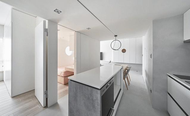 小户型|一家四口人的56㎡新家,小如鼠窝,1㎡都不敢浪费,教科书级装修