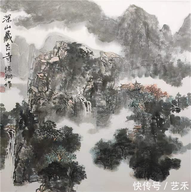 山水画#潋华清辉 墨色成画——著名山水画家徐祥作品赏析