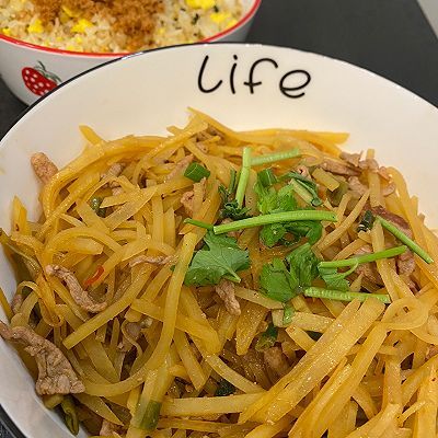 酸豆角|土豆丝炒肉丝