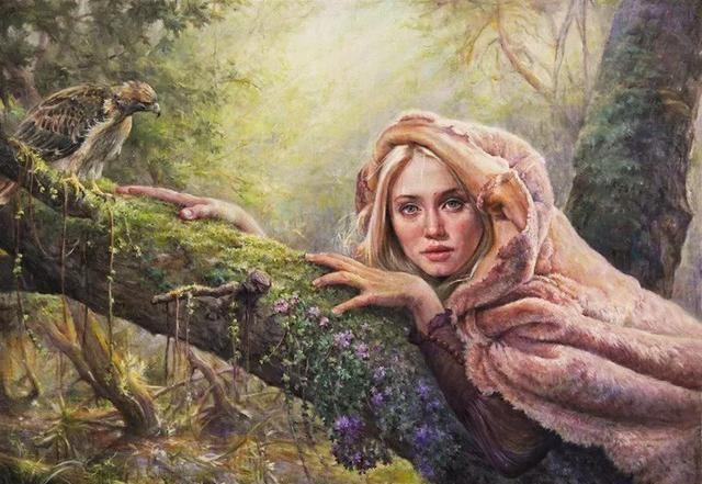 海伦·贝兰德#加拿大女艺术家现实主义人体油画,细腻逼真,引人遐思