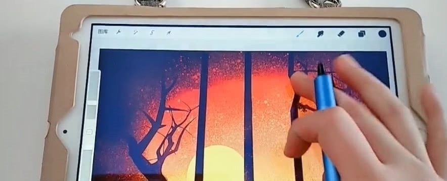 平板&美术生拿平板作画,以为是开玩笑,作品完成后:美出新境地!