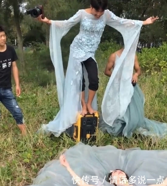 两男|奇闻:两男一女穿婚纱拍照,成片意外惊艳,网友:三位新娘一台戏