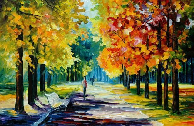 leonidafremov&现代印象以色列画家leonid afremov调色刀创作的缤纷炫丽油画