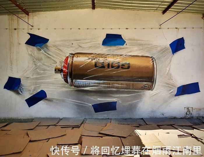 真假|18张令人惊叹的裸眼3D画,一面墙凭空消失,狗都分不清真假一直叫