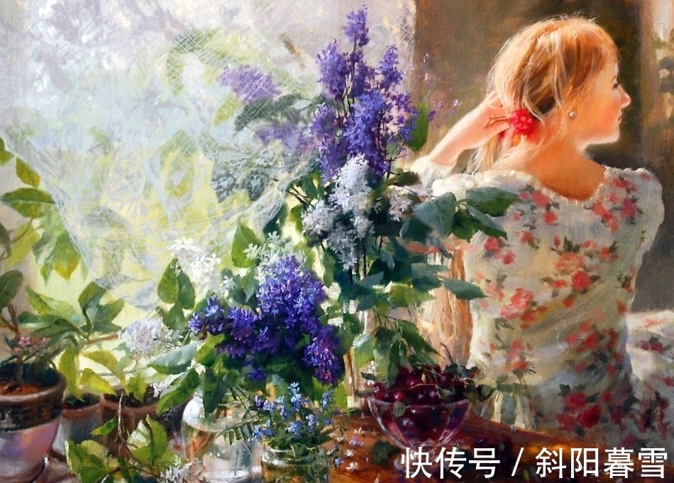 油画|这组丁香花画的很漂亮，俄罗斯艺术家油画静物花卉作品鉴赏