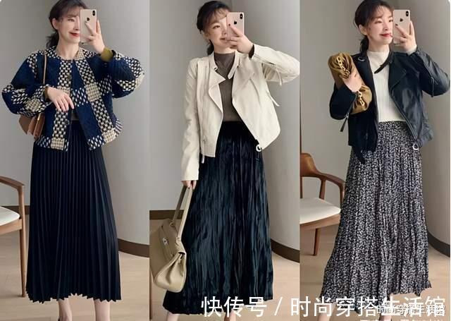 百褶裙|突然又火了一种裙子，叫“半身裙”，显瘦减龄有气质，谁穿谁美！