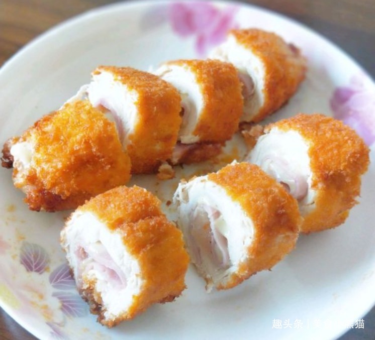 教你在家做超级美味的芝士鸡肉卷,外皮酥脆流行馅,芝士控的福利