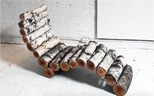 砍来一棵树锯成16根,拼成一张躺椅放在院子里,有人出500也不卖