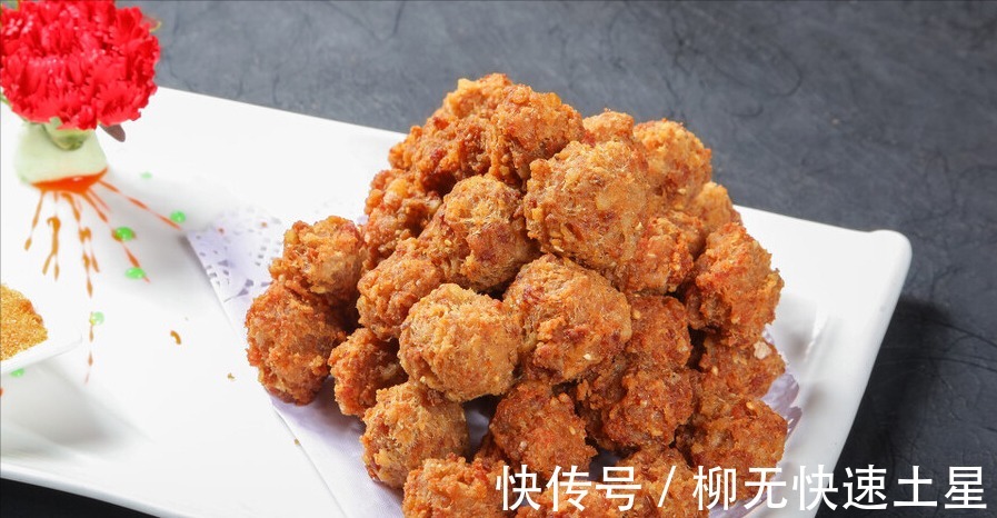 玉米淀粉|炸肉丸,别只会放面粉了,多放3样,丸子外酥里软,凉了也不硬!