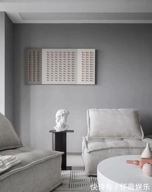 功能柜|120㎡极简风三居室,柔和的莫兰迪配色,干净又舒服