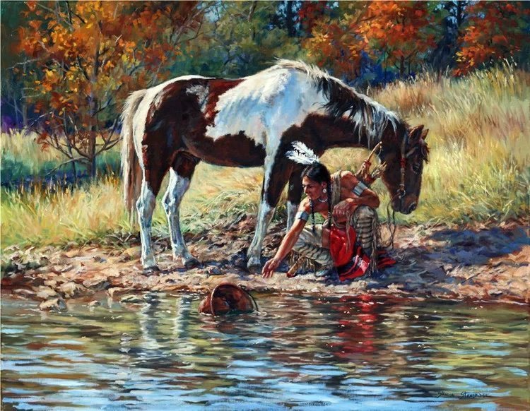 莎朗·斯坦德里奇#美国西牧风情油画 | 莎朗·斯坦德里奇作品欣赏