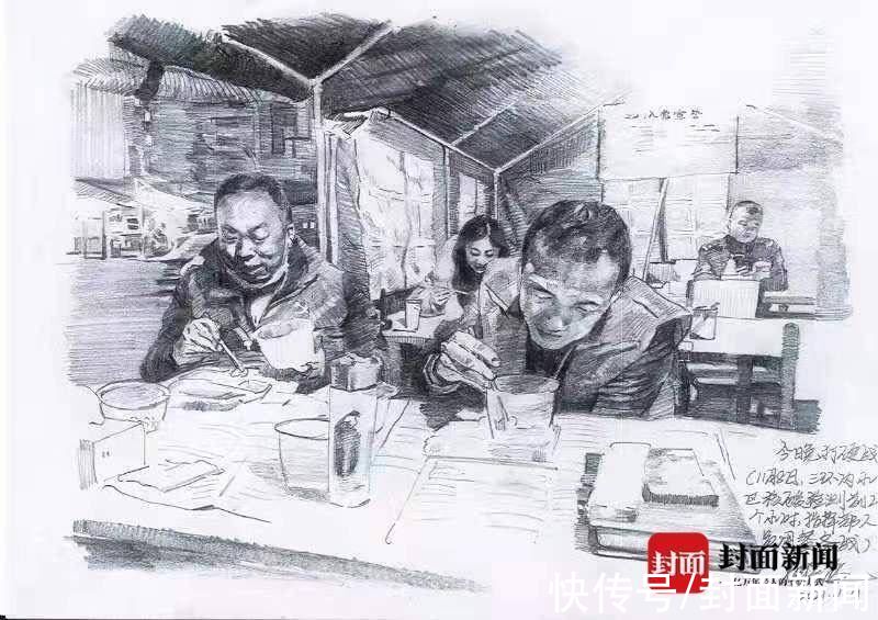 新闻记者！成都封控区绘画“大师”上线 他用素描定格抗疫感人瞬间