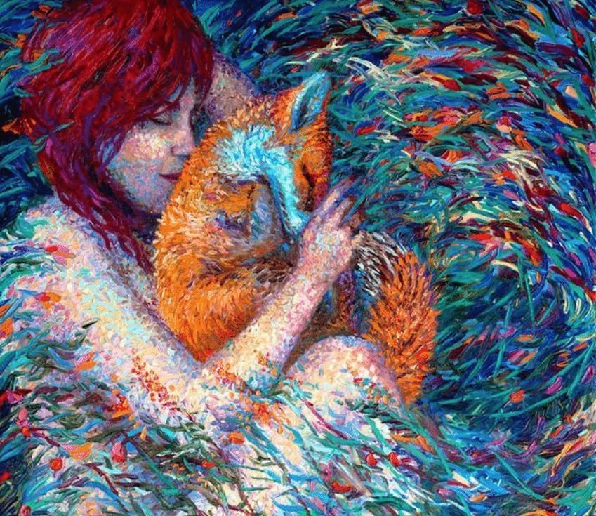 画画|她画画不用笔,反而用手“乱抹”,卖画一年狂赚100万