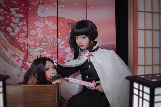 之刃|cos:鬼灭之刃两只小可爱,香奈乎和祢豆子