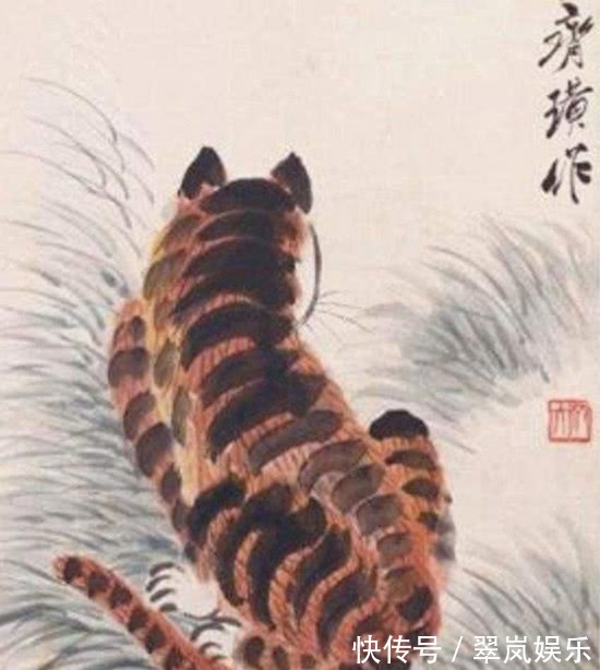 齐白石!齐白石画虎不画头,却卖出3000万高价,放大后众人恍然大悟!