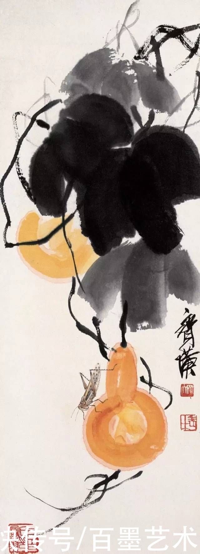 蝴蝶|齐白石草虫图200张,他把草虫画活了