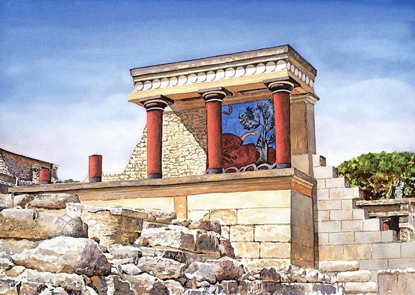 麦迪逊$希腊艺术家Pantelis Zografos,用水彩笔描绘希腊爱琴海美丽海岸风光