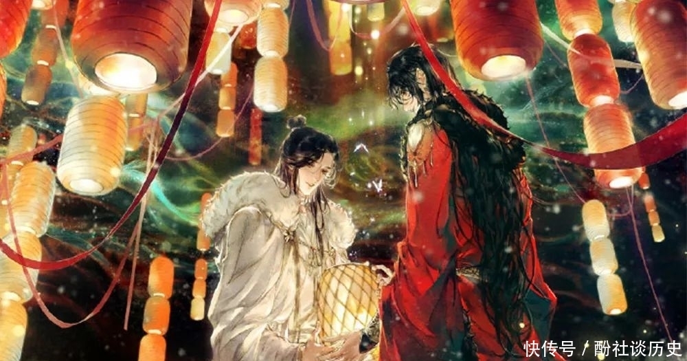 《天官赐福》灰灰画的鬼王花，震撼人心的美貌，还有一颗小虎牙