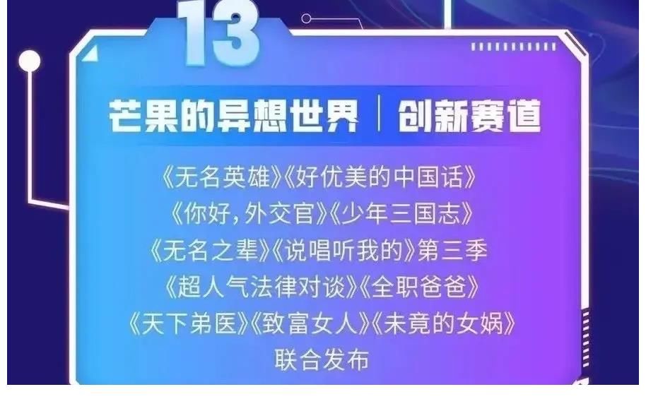娛樂節目還得看芒果TV，明年片單已正式發布，每一檔都有爆款潛質
