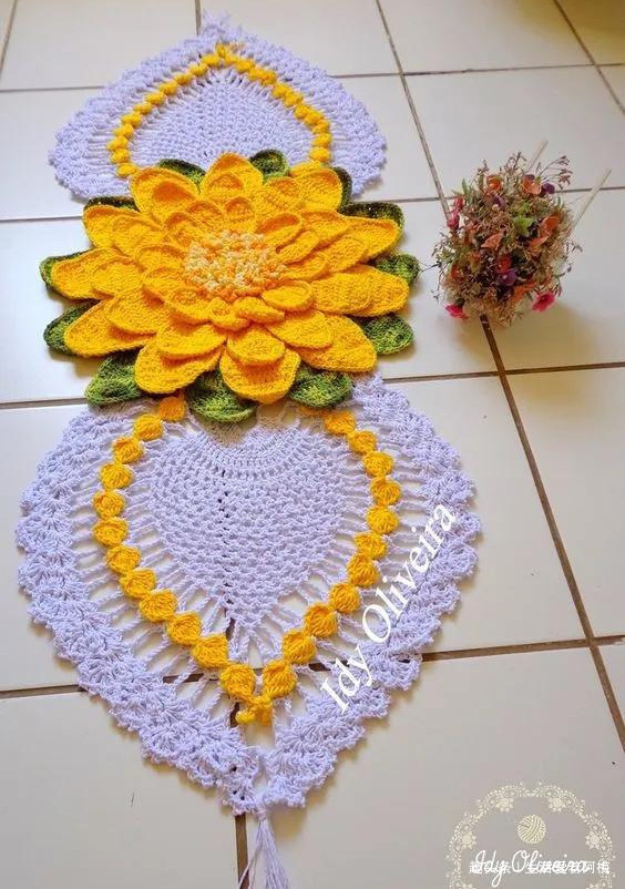 毛线钩针编织向日葵合集，DIY手工编织附图解教程