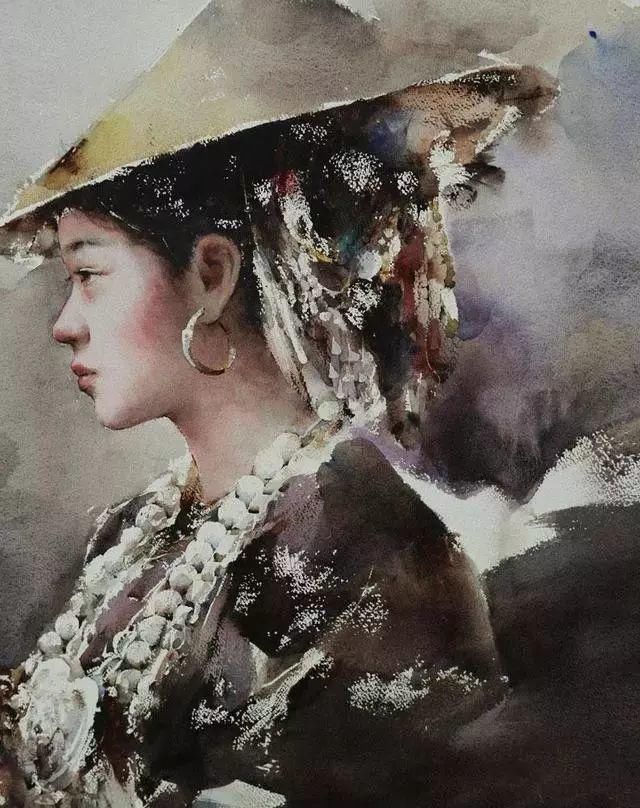  极致|中国水彩：大笔触画出霸屏水彩，光感够绝，极致东方的美！