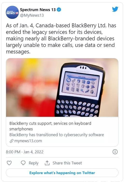 黑莓|别了，黑莓手机！“一代机王”走入历史，永久下线