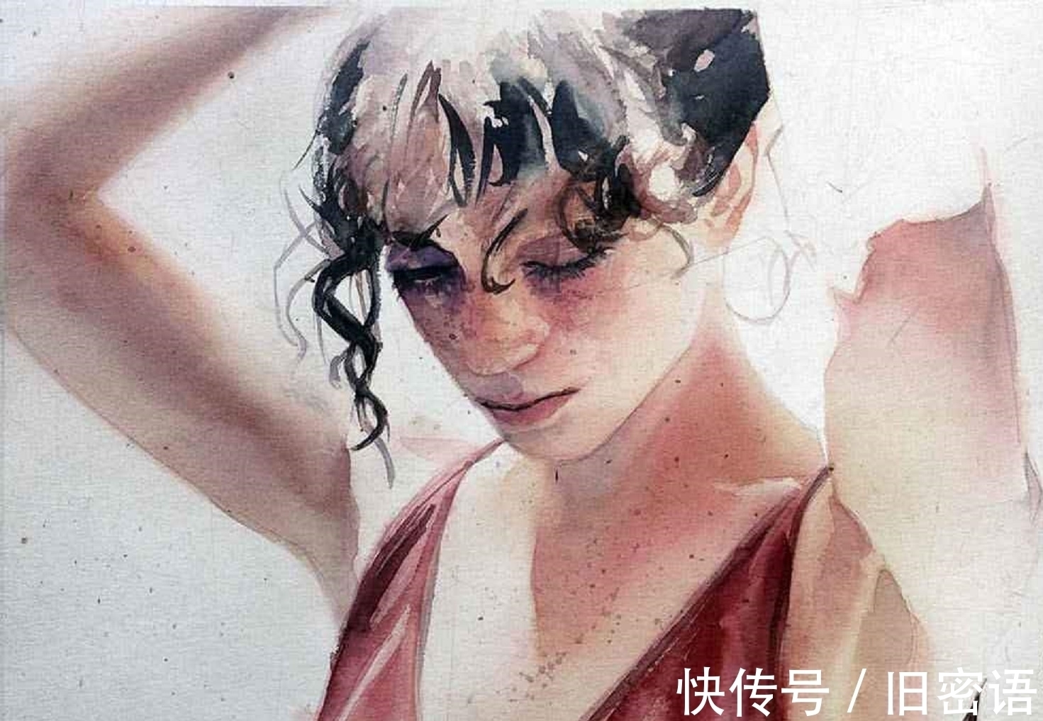 人体肖像画#婀娜妩媚，水色交融——贝卡里令人赞叹不已的人体肖像画