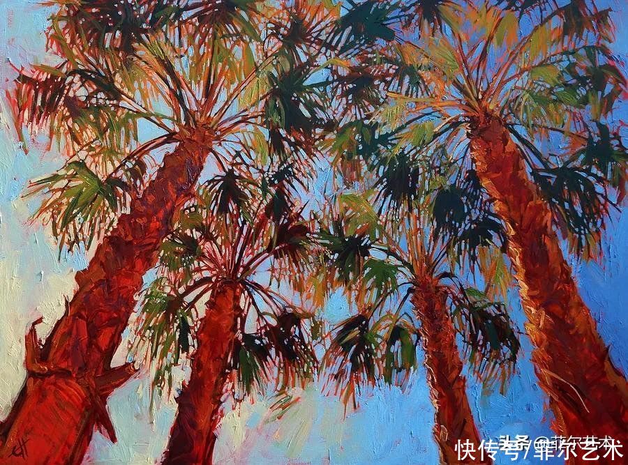 油画|美国女画家艾琳·汉森笔下色彩丰富的风景油画,美极了