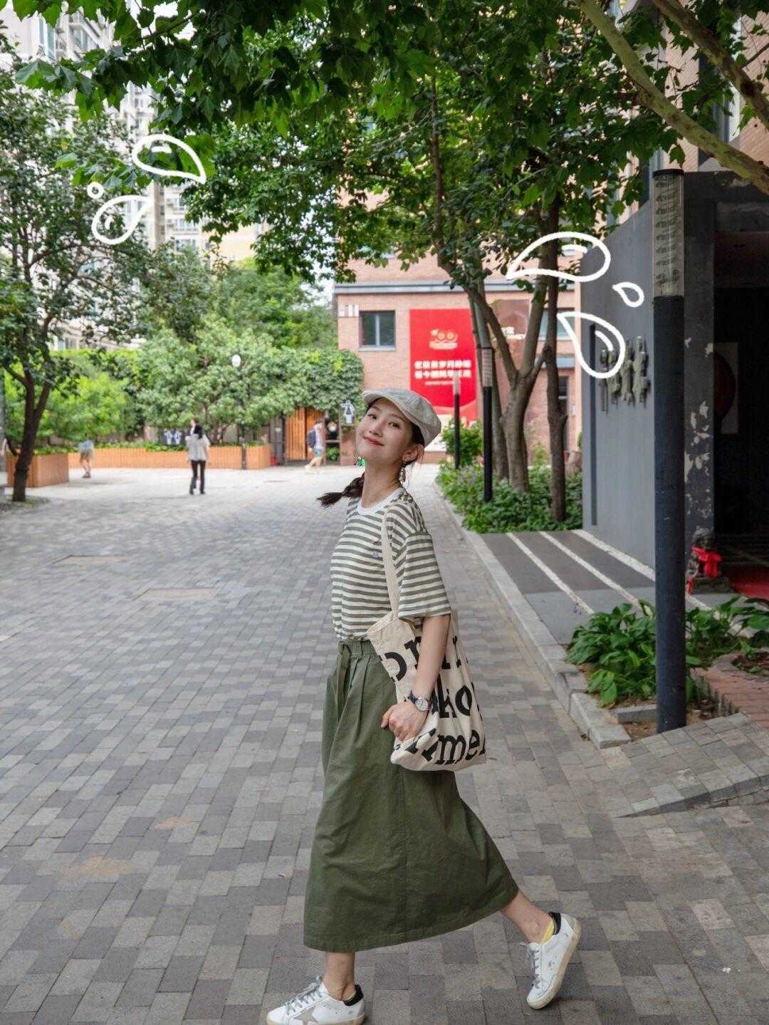 小个子|小个子女生夏季穿搭,衬衫搭配半身裙显高显瘦,简约又洋气